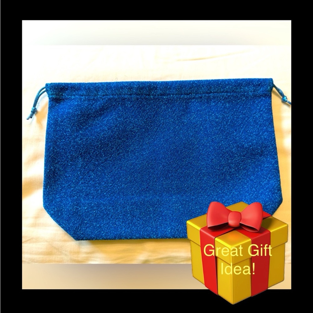 Metallic Blue Women's Drawstring Bag